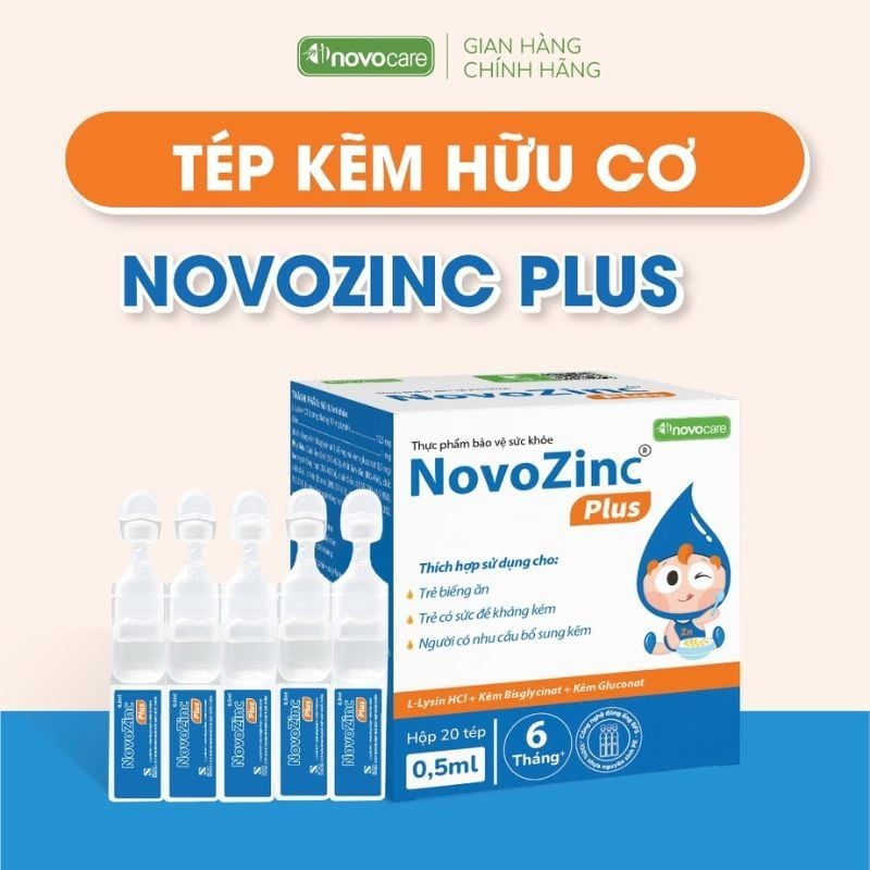 Siro ăn ngon NovoZinC Plus - Công thức kẽm đột phá, cải thiện biếng ăn, tăng đề kháng cho trẻ