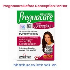 Viên uống tăng khả năng thụ thai Pregnacare cho nữ (bổ trứng)/ cho cả nam và nữ - Nhập khẩu chính hãng