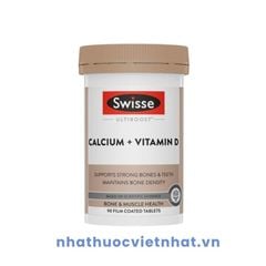 Calcium Citrate + Vitamin D3 Swisse - Bổ Sung Canxi Hữu Cơ Giúp Xương Chắc Khoẻ, Lọ 90 viên