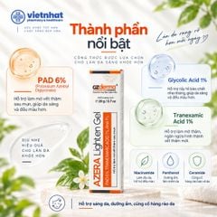 Azera Lighten Gel 20g - Gel dưỡng hỗ trợ giảm thâm sau mụn, cấp ẩm sáng da
