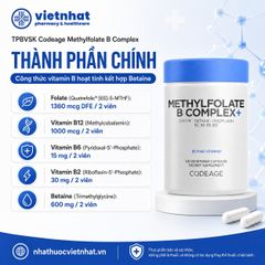 Codeage Methylfolate B Complex - Bổ sung Vitamin Nhóm B Dạng Hoạt Tính Cho Người Trưởng Thành