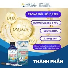 DHA Nordic Xtra - Hỗ Trợ Phát Triển Não Bộ Cho Trẻ 1 - 6 Tuổi, Chai 60ml