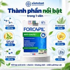 Forcapil Anti-Chute - Viên uống hỗ trợ tóc chắc khỏe, giúp giảm nguy cơ rụng tóc