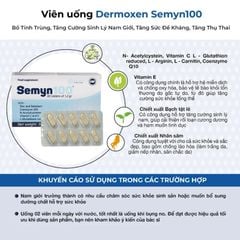 Semyn 100 – Hỗ trợ sức khỏe sinh sản nam giới (Hộp 30 viên)