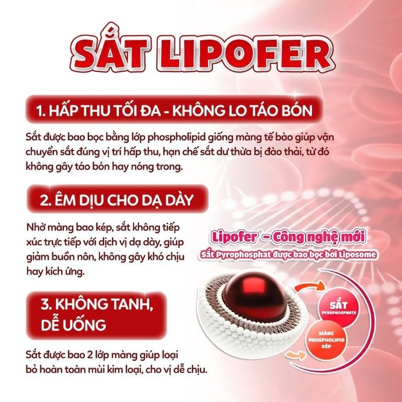 Imochild Lipoferon - Bổ Sung Sắt Sinh Học Liposome, An Toàn Cho Bà Bầu và Phụ Nữ Sau Sinh