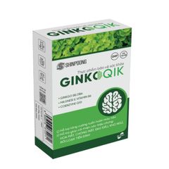 Viên uống bổ não GINKOQIK - Hỗ trợ hoạt huyết, tăng cường tuần hoàn máu não, Hộp 30 viên