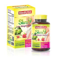 Viên Uống Giảm Cân Slim9 MediUSA Chính Hãng, Hộp 60 Viên