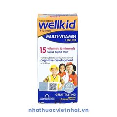 Wellkid Multivitamin Liquid: Bổ Sung Vitamin Tổng Hợp Cho Trẻ 4-12 Tuổi, Chai 150ml