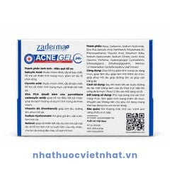Zaderma Acne Gel 24h Tuýp 7g - Hỗ trợ ngăn ngừa mụn, giảm mụn, mờ thâm