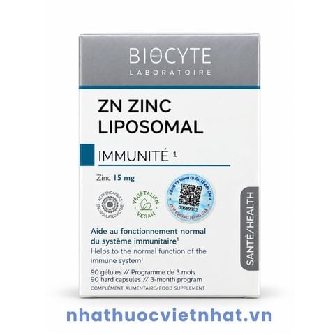 Zn Zinc Liposomal - Bổ sung kẽm cho người lớn và trẻ từ 10 tuổi trở lên, hộp 90 viên