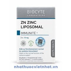 Zn Zinc Liposomal - Bổ sung kẽm cho người lớn và trẻ từ 10 tuổi trở lên, hộp 90 viên