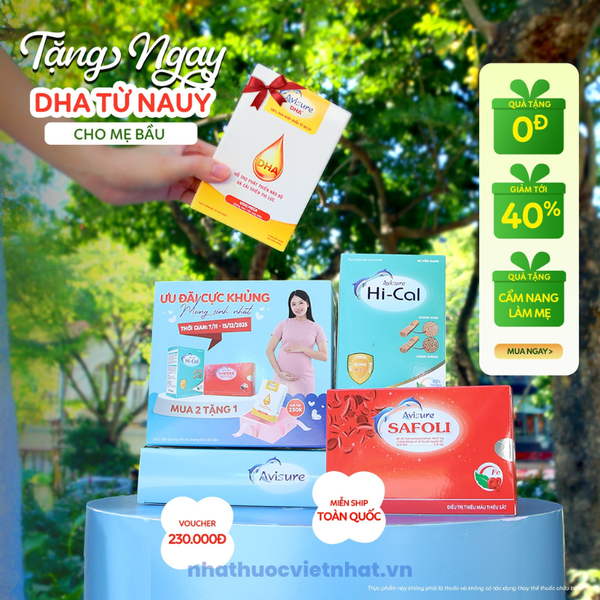 nhathuocvietnhat.vn-Combo Avisure mua 2 tặng 1 - trọn vẹn dinh dưỡng cho mẹ bầu