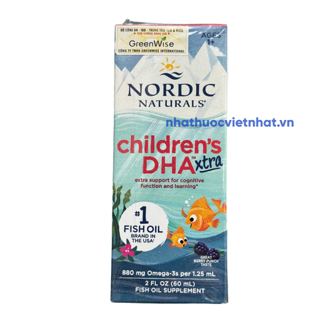 DHA Nordic Xtra - Hỗ Trợ Phát Triển Não Bộ Cho Trẻ 1 - 6 Tuổi, Chai 60ml