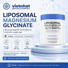 Liposomal Magnesium Glycinate Codeage - Viên Uống Bổ Sung Magie, Hỗ Trợ Cải Thiện Giấc Ngủ