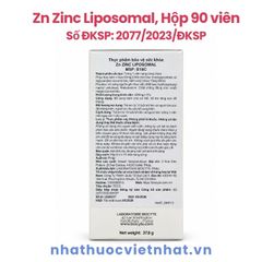 Zn Zinc Liposomal - Bổ sung kẽm cho người lớn và trẻ từ 10 tuổi trở lên, hộp 90 viên