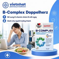 B-Complex Doppelherz: Bổ sung vitamin nhóm B, hỗ trợ giảm mệt mỏi cho người trưởng thành