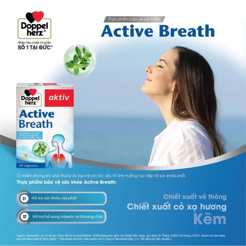 Active Breath - Viên Uống Hỗ Trợ Tăng Cường Chức Năng Và Bảo Vệ Phổi