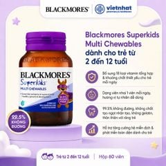 Blackmores Superkids Multi Chewables: Bổ sung vitamin tổng hợp cho trẻ 2-12 tuổi