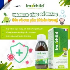 Siro Tăng Đề Kháng Imochild - Giúp Trẻ Tăng Cường Đề Kháng, Cải Thiện Biếng Ăn Hiệu Quả