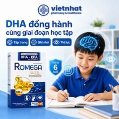 Romega - Viên Uống Bổ Sung Omega 3 Cho Trẻ Từ 6 Tuổi, Hộp 30 Viên