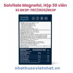 Solvitale Magnefol (Magie Xanh) - Hỗ Trợ Giảm Căng Thẳng, Cải Thiện Giấc Ngủ, Hộp 30 Viên