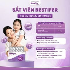 Sắt Viên Bestifer - Hỗ Trợ Giảm Nguy cơ Thiếu Máu Thiếu Sắt Cho Mẹ Bầu Và Sau Sinh