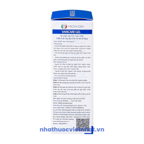 Medicosh Varicare Gel hỗ trợ điều trị suy giãn tĩnh mạch chân - Hạn dùng 05-2026