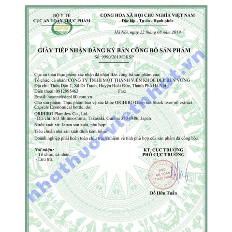 Viên dầu gan cá mập Orihiro của Nhật giúp chống oxy hoá, giảm viêm và đau khớp, hộp 360 viên