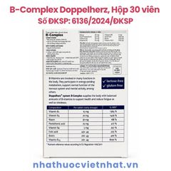 B-Complex Doppelherz: Bổ sung vitamin nhóm B, hỗ trợ giảm mệt mỏi cho người trưởng thành