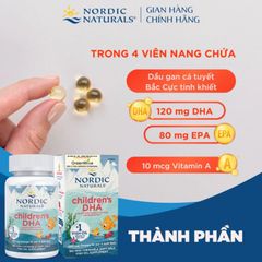 Viên nhai Nordic Naturals Children's DHA mini vị dâu, giải pháp bổ sung DHA tối ưu cho trẻ từ 3 tuổi