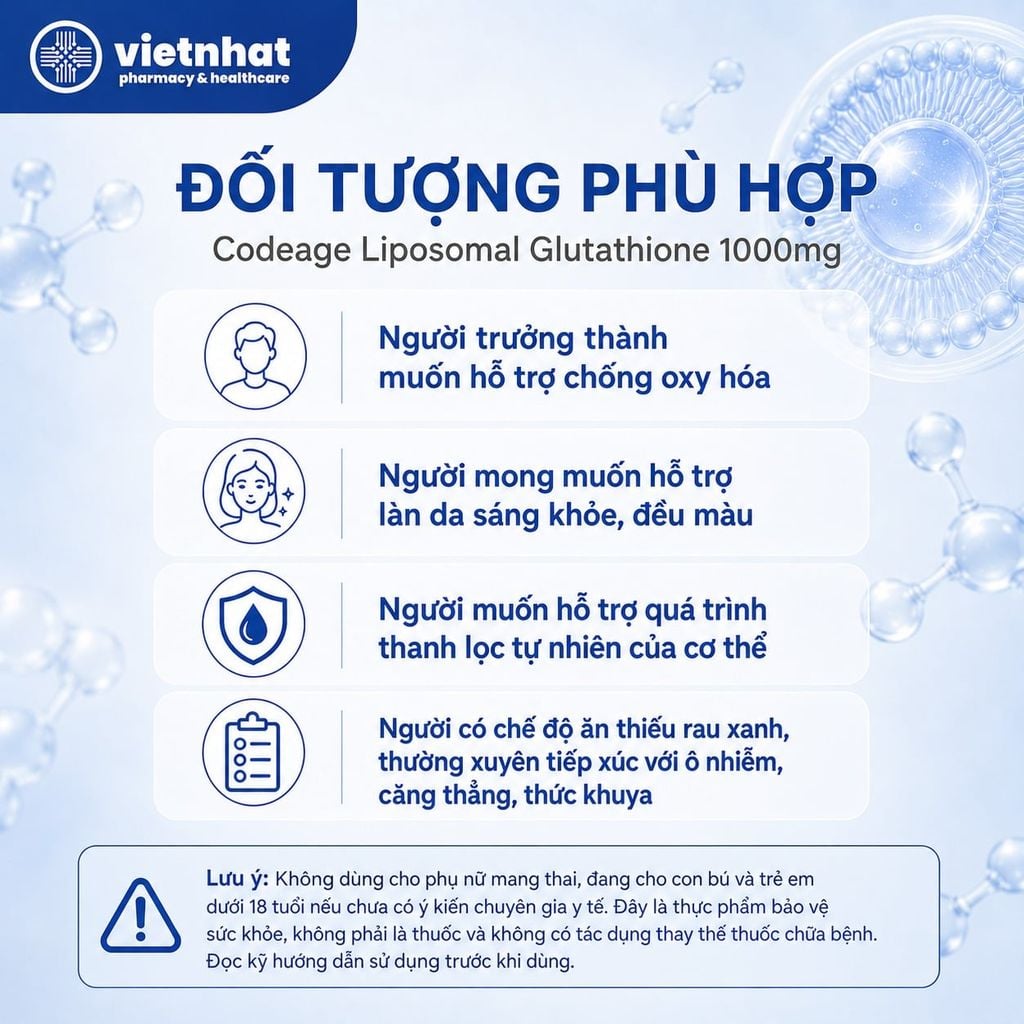 Codeage Liposomal Glutathione 1000mg - Hỗ trợ chống oxy hóa, giúp da sáng khỏe, hộp 60 viên
