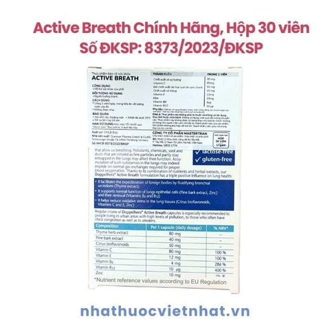 Active Breath - Viên Uống Hỗ Trợ Tăng Cường Chức Năng Và Bảo Vệ Phổi