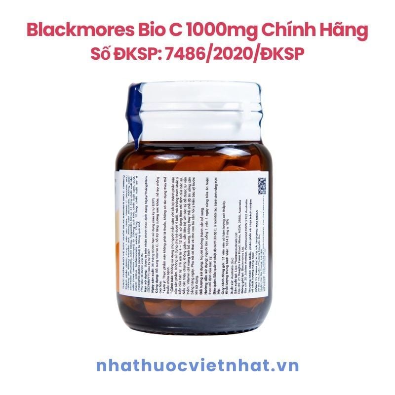Blackmores Bio C 1000mg - Viên Uống Bố Sung Vitamin C, Hỗ Trợ Tăng Cường Sức Khoẻ