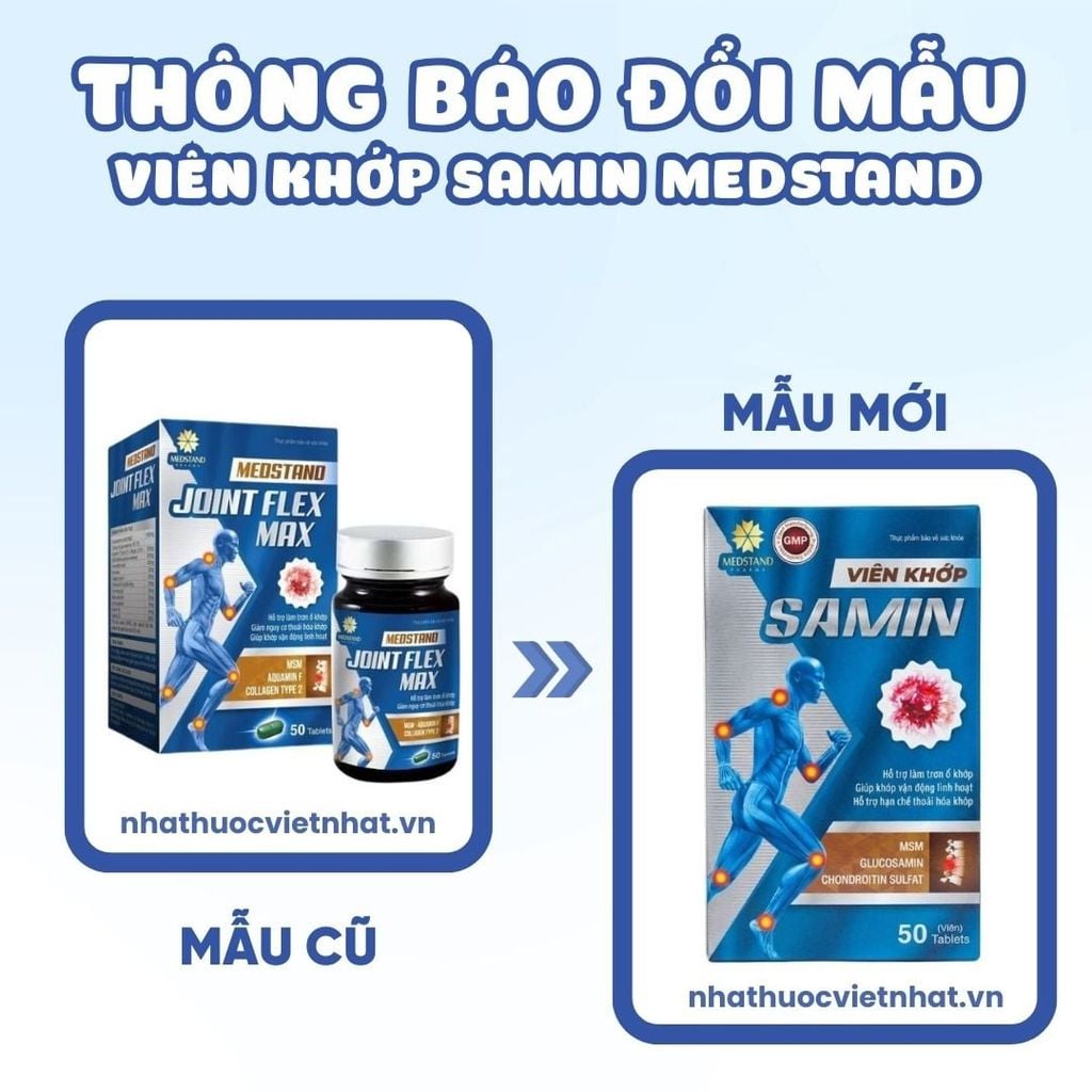 Viên khớp Samin Medstand - Hỗ Trợ Tăng Cường Dịch Khớp Và Giảm Đau Xương Khớp Hiệu Quả