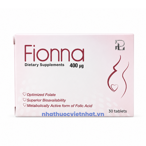 Fionna (5-MTHF) – Bổ sung acid folic (vitamin B9) dạng hoạt tính, hộp 30 viên