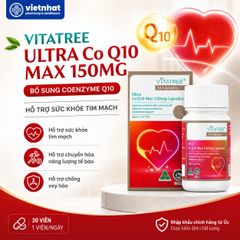Vitatree Ultra CoQ10 Max - Bổ sung Coenzyme Q10, bảo vệ sức khoẻ tim mạch, Hộp 30 viên