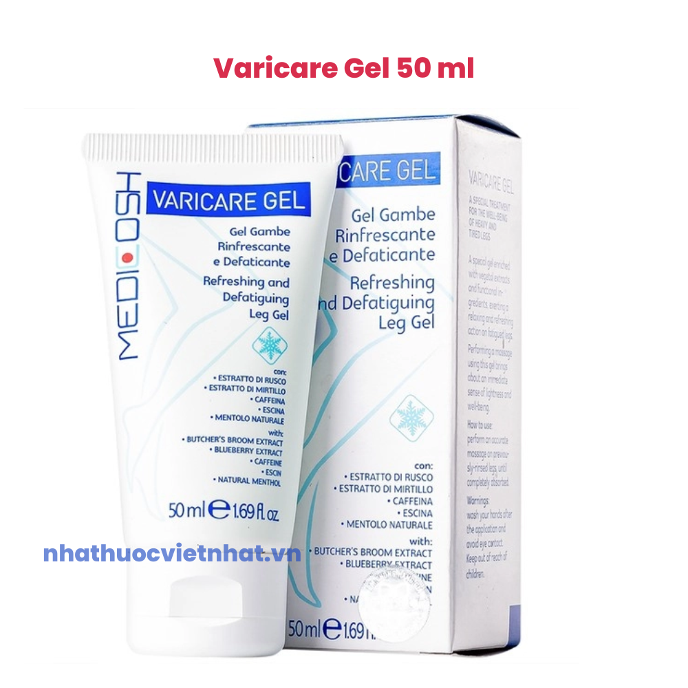 Medicosh Varicare Gel hỗ trợ điều trị suy giãn tĩnh mạch chân - Hạn dùng 05-2026