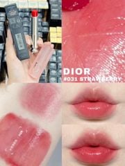 Dior - Son Dưỡng Addict Lip Glow #031 Strawberry (Mẫu Mới Vỏ Xanh) - Ko Tđ