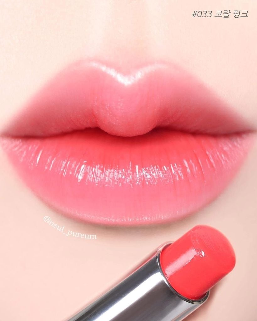 Dior - Son Dưỡng Addict Lip Glow #033 Coral (Mẫu Mới Vỏ Xanh) - Ko Tđ