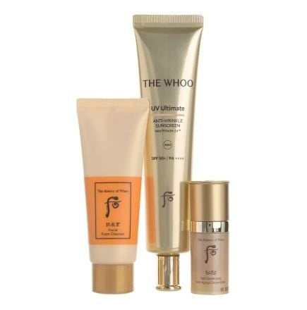 Set Kem Chống Nắng Chống Nhăn Whoo Anti-Wrinkle (75ml+40ml+8ml) Ko Tđ