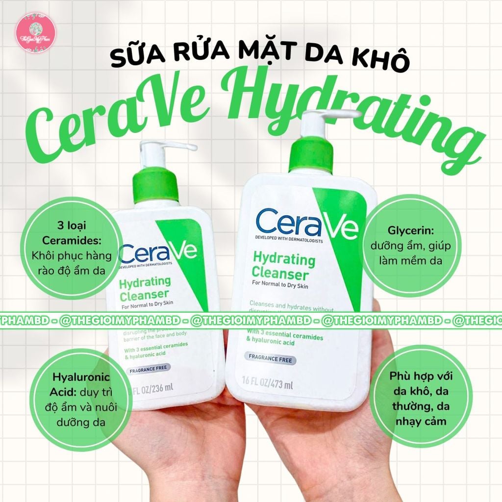 [Mini] Sữa Rửa Mặt CeraVe Cho Da Thường Đến Khô 30ml