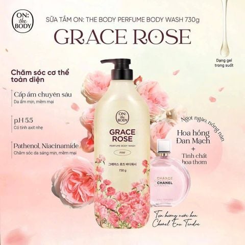 Sữa Tắm On: The Body Perfume #Grace Rose 730g