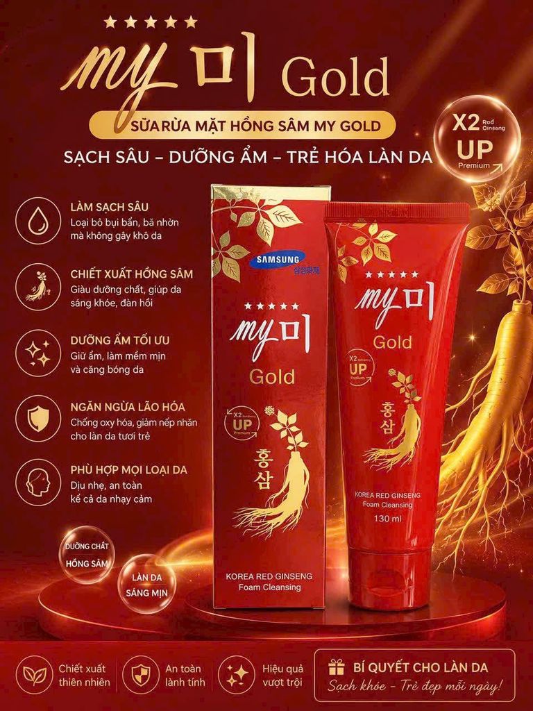 SRM Hồng Sâm My Gold 130ml