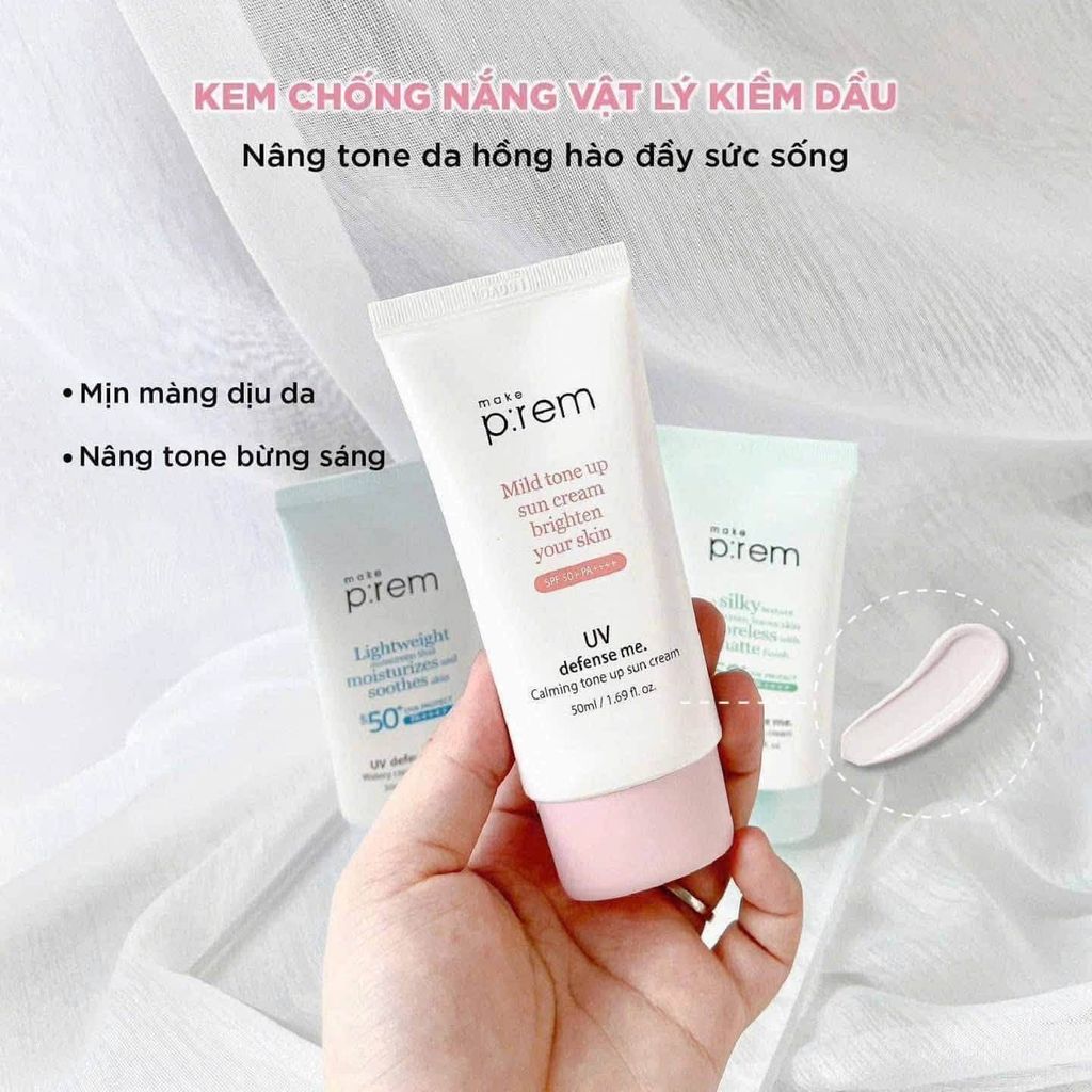 Kem chống nắng make prem hồng 50ml