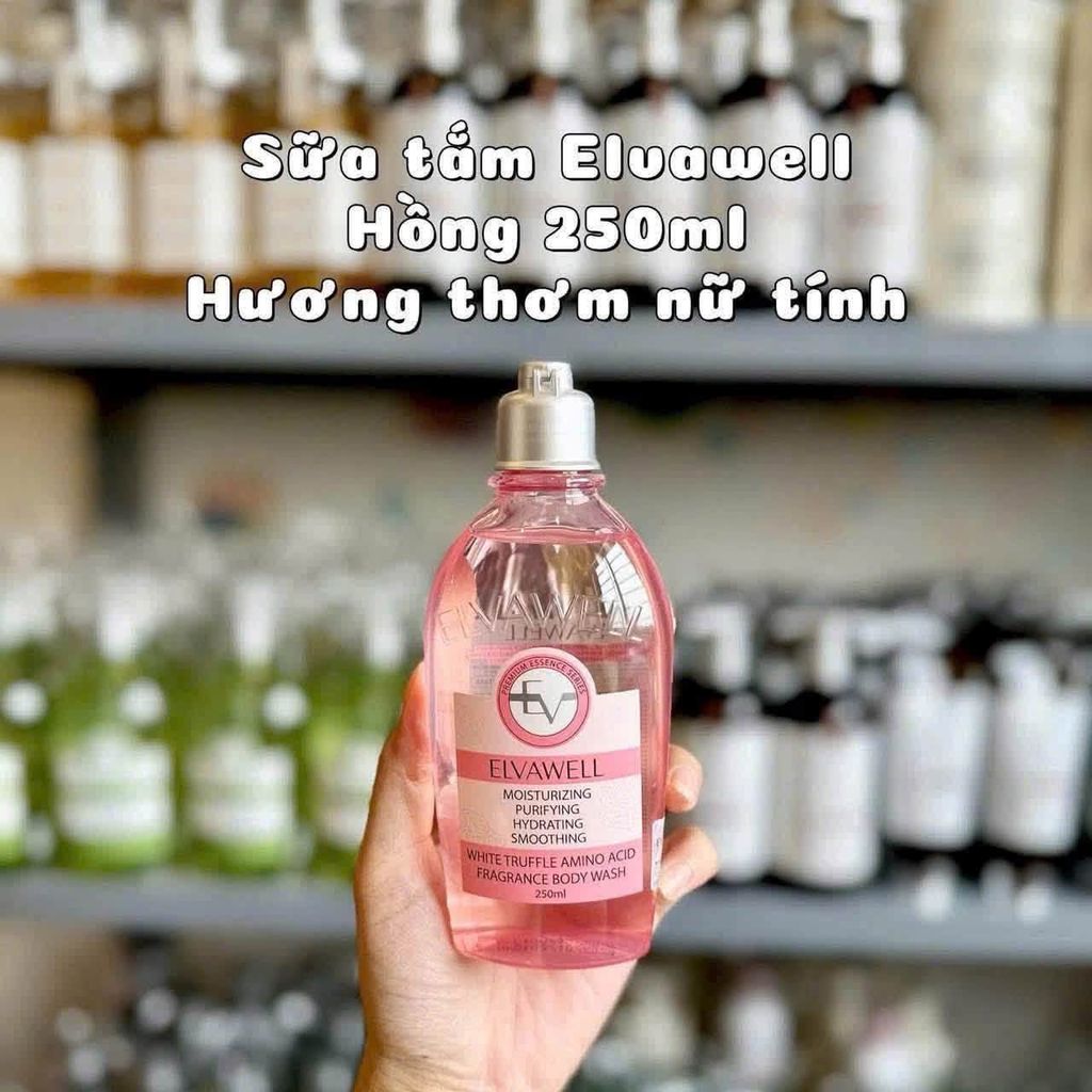Sữa tắm Elvawell #La Rose 250ml (Hồng)