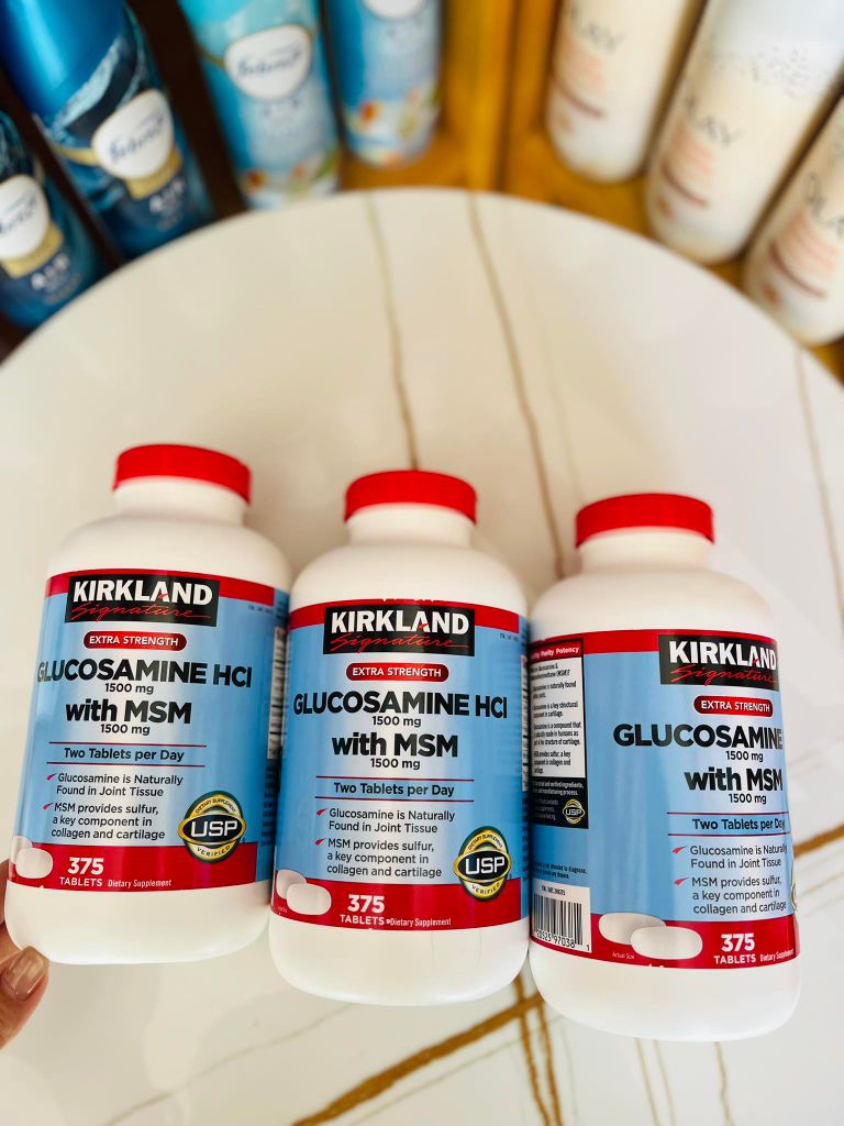 Glucosamine HCL 1500mg With MSN1500mg 375v (Viên vàng) -Ko tđ