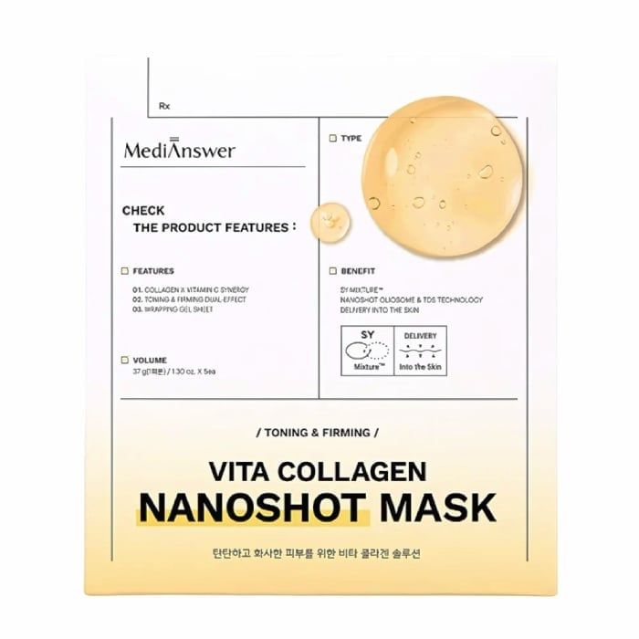 Mặt Nạ Thạch Medi Ansewr #Vita (Vàng) Mẫu Mới