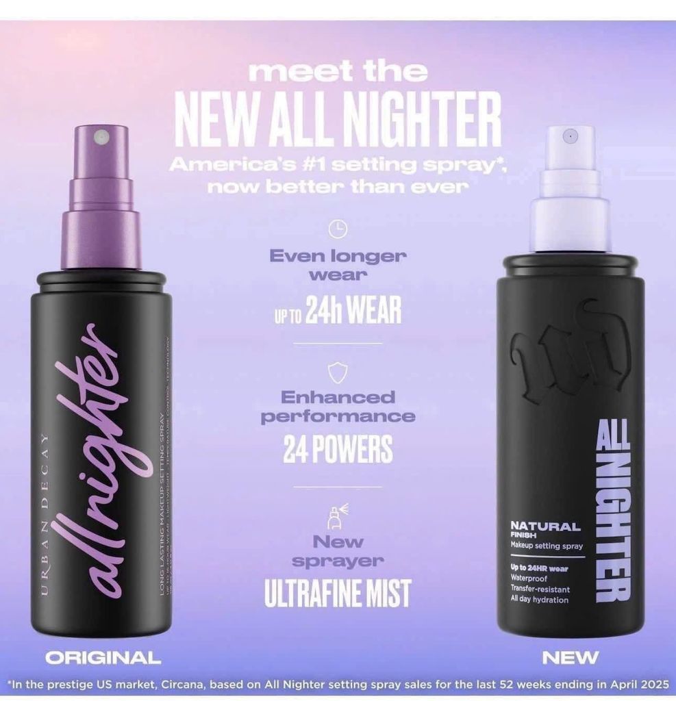 Xịt Khóa Nền Urban Decay All Nighter 118ml ( Mẫu mới 2025) Ko Tđ