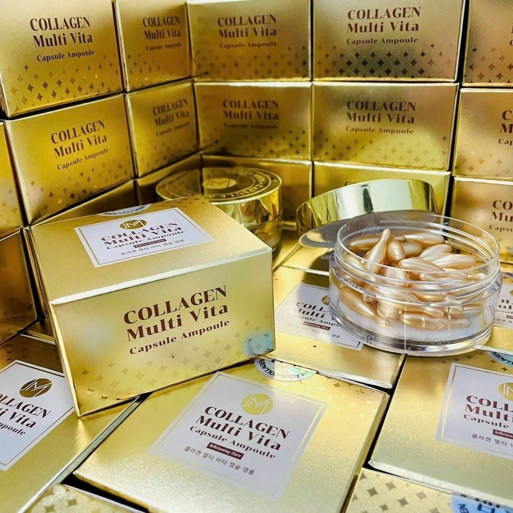 Tinh Chất Collagen Ammud Multi Vita Ampoule Collagen (38 viên)