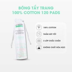 Bông Tẩy Trang La Soirée Premium Cotton 120 Miếng